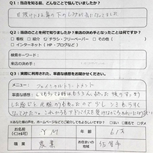 Y.M様 61歳 農業 佐賀市